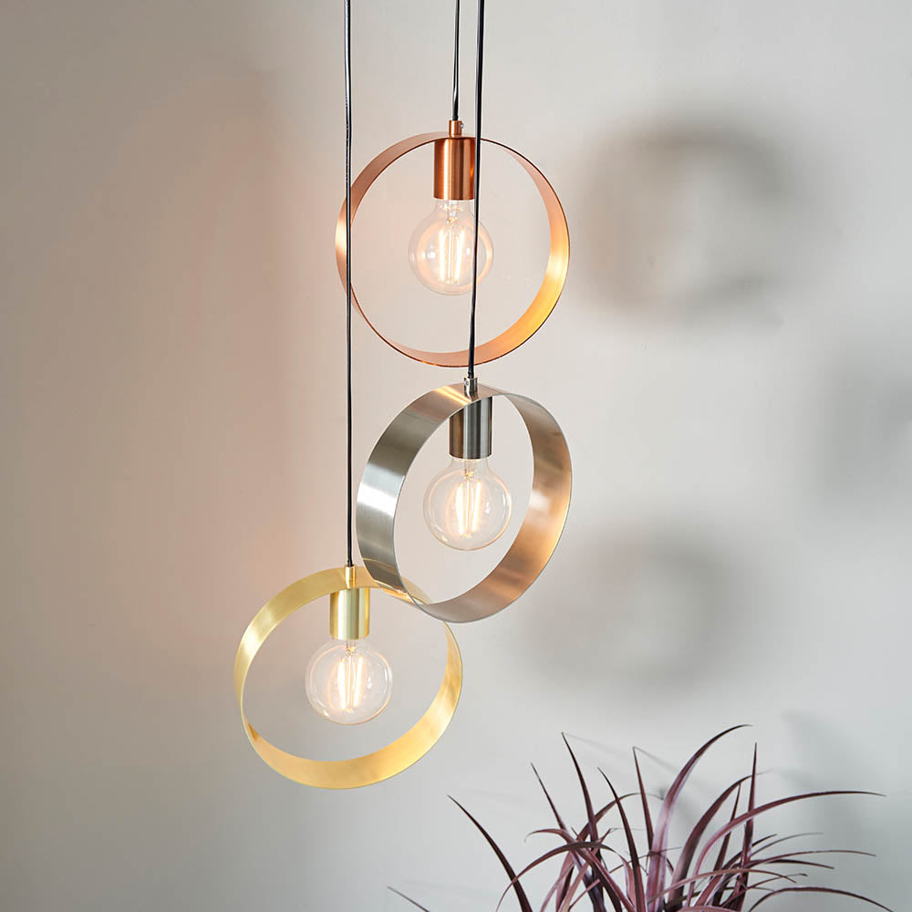 Hoop 3-Light Pendant Ceiling Light - Comet Lighting