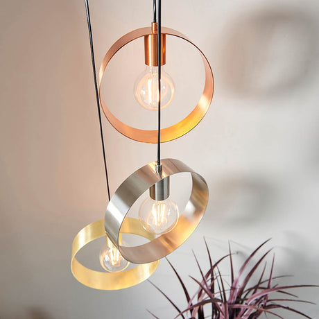 Hoop 3-Light Pendant Ceiling Light - Comet Lighting