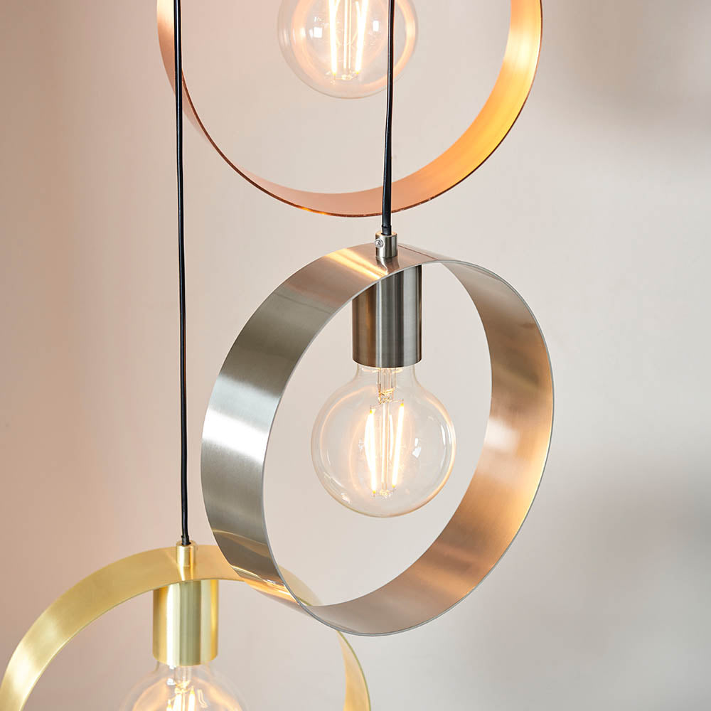 Hoop 3-Light Pendant Ceiling Light - Comet Lighting