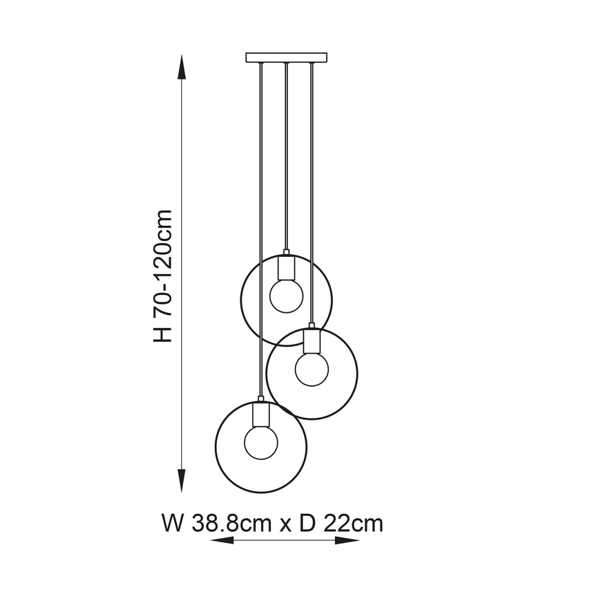 Hoop 3-Light Pendant Ceiling Light