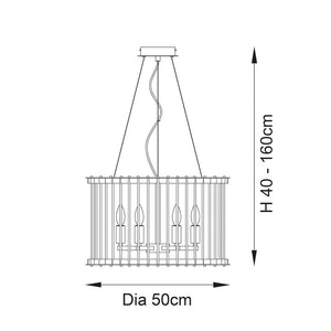 Romola 6 Light Pendant