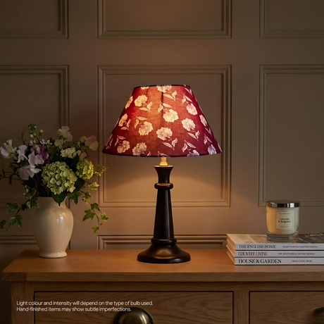 AARTIN Fable Wood Table Lamp With Cherry Blossom Lampshade