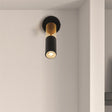 Merrygold Wall Light - Black Metal & Amber Acrylic - Comet Lighting