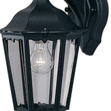 Searchlight Bel Aire Black Outdoor Wall Downlight Glass - Comet Lighting