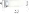 Searchlight  Chrome 2 Light Wall Bracket White Glass Tube