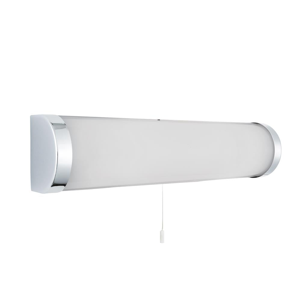 Searchlight  Chrome 2 Light Wall Bracket White Glass Tube