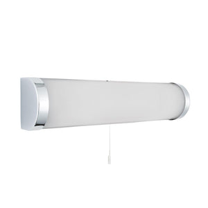 Searchlight  Chrome 2 Light Wall Bracket White Glass Tube - Comet Lighting