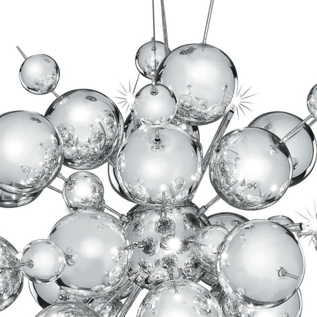 Molecule 12Lt Pendant - Polished Chrome Metal & Glass