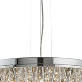 Searchlight Elise 7 Light Ceiling Flush Chrome Drops Aluminium