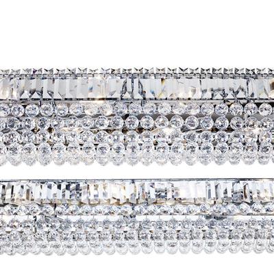 Searchlight Vesuvius 24 Light Chandelier Crystal Coffin Drops - Comet Lighting