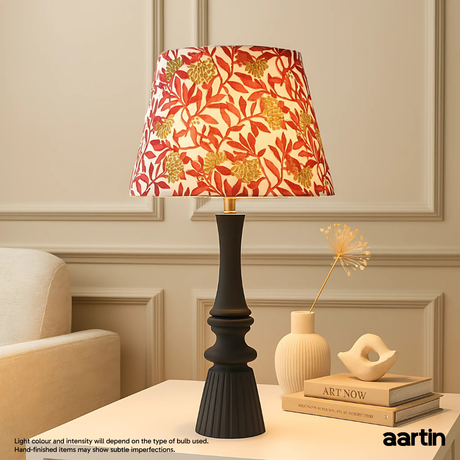 AARTIN CELESTIA TABLE LAMP IN WOOD WITH MATTE BLACK FINISH (BASE ONLY)