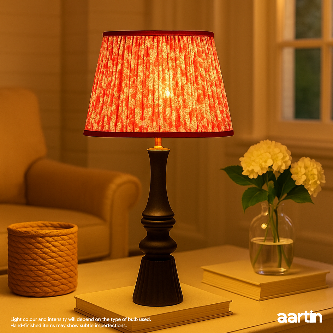 AARTIN CELESTIA TABLE LAMP IN WOOD WITH MATTE BLACK FINISH (BASE ONLY)