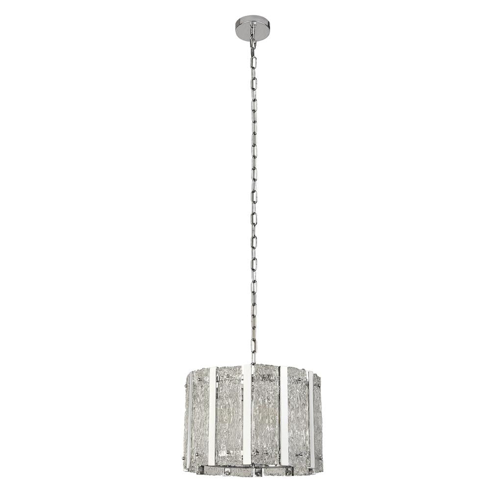 Illogan 5Lt Pendant Ceiling Light Satin Silver