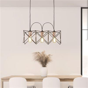 Hele 3Lt Pendant Ceiling Light Black (no Image) - Comet Lighting