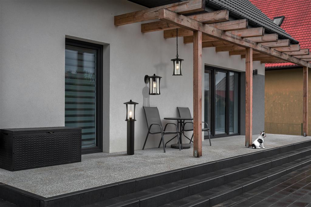 Southbrook 1Lt Outdoor Pendant - Black - Comet Lighting