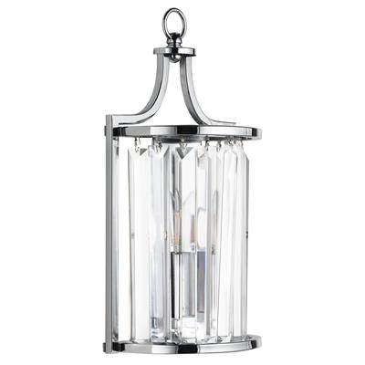 Searchlight Victoria 1Lt Wall Light| Chrome With Crystal Glass - Comet Lighting