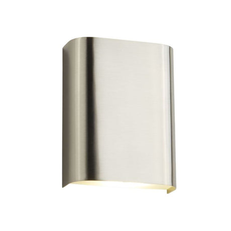 Searchlight LED Wall Light, Satin Silver With Frosted Glass