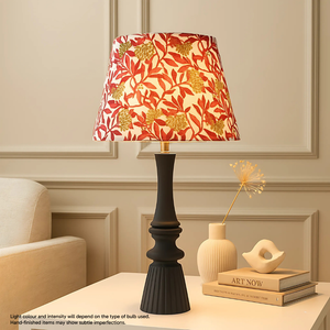 AARTIN CELESTIA TABLE LAMP IN WOOD WITH MATTE BLACK FINISH (BASE ONLY)