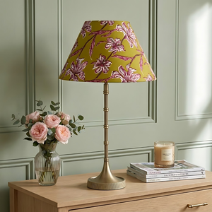 AARTIN Pixie Metal Table Lamp With Honey Petals Lampshade