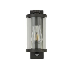 Maryland 1Lt Outdoor Wall/porch Light Black w/ PIR - Comet Lighting