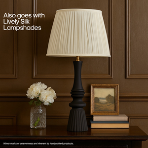 AARTIN CELESTIA TABLE LAMP IN WOOD WITH MATTE BLACK FINISH (BASE ONLY)