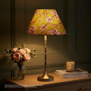 AARTIN Pixie Metal Table Lamp With Honey Petals Lampshade