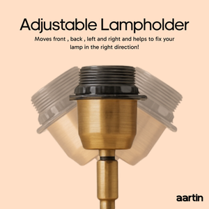 AARTIN GAMA FLOOR LAMP IN ANTIQUE BRASS & MATTE BLACK (BASE ONLY)