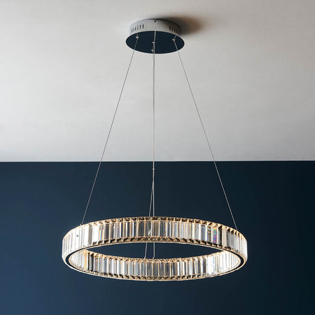 Adour LED Ring Pendant Ceiling Light Polished Chrome