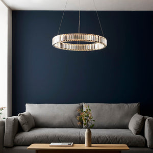 Adour LED Ring Pendant Ceiling Light Polished Chrome