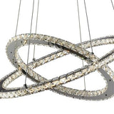 Searchlight Clover Chrome LED 2 Ring Pendant Light - Comet Lighting