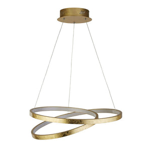 Luppitt LED Pendant Ceiling Light Gold Leaf - Comet Lighting