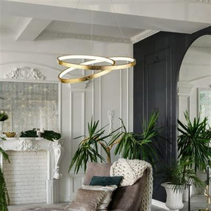 Luppitt LED Pendant Ceiling Light Gold Leaf - Comet Lighting