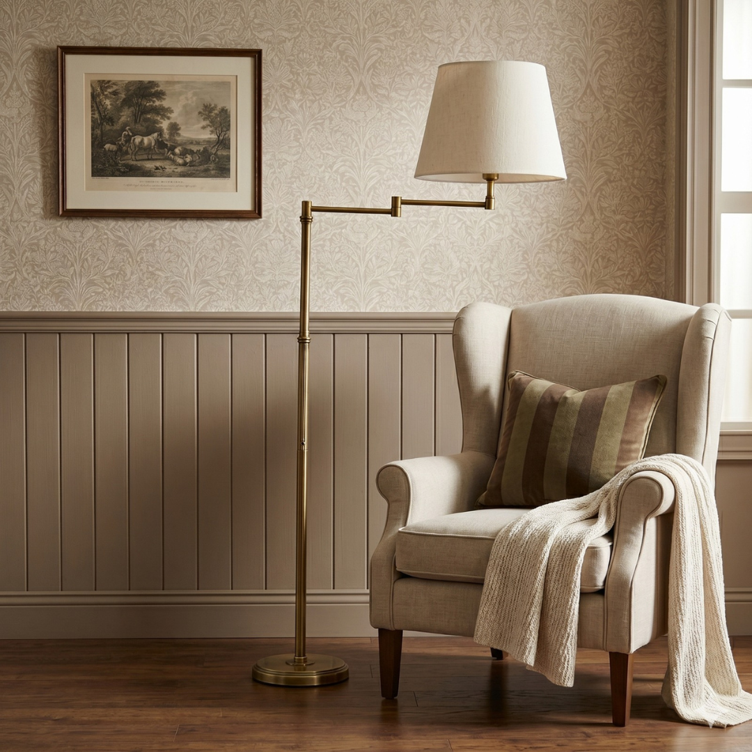 Natural linen  lampshade