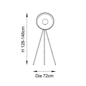 Battle Floor Lamp Brushed Brass - Comet Lighting