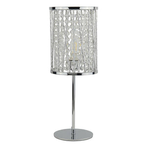Searchlight Elise 1Lt Table Lamp| Chrome | Crystal Drops - Comet Lighting