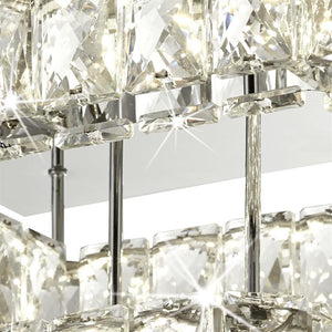 Newtown LED 2 Tier Flush Ceiling Light Chrome - Comet Lighting