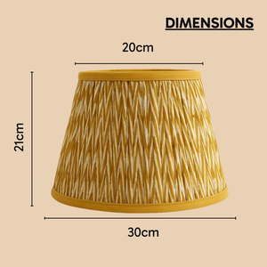 AARTIN 30 CM GOLDEN CHEVRONS STRAIGHT EMPIRE GATHERED LAMPSHADE IN COTTON