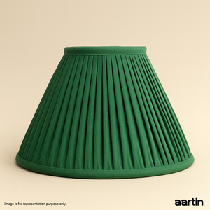 AARTIN EMPIRE GATHERED LAMPSHADE IN GREEN SILK