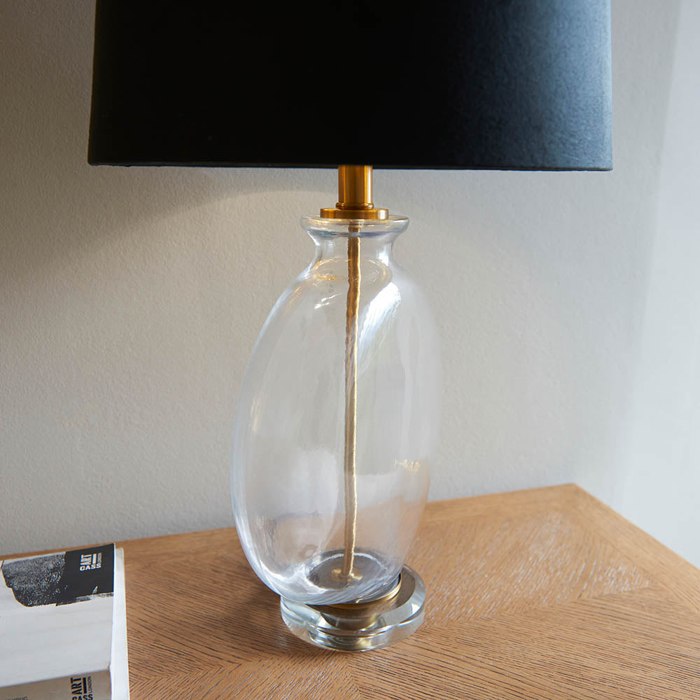 Gideon Table Lamp with Black Shade - Comet Lighting