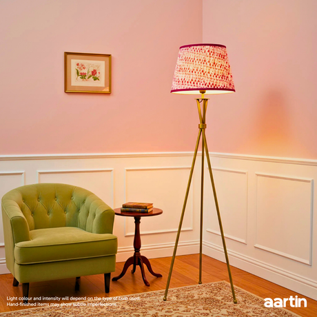 AARTIN TRIPOD FLOOR LAMP IN ANTIQUE BRASS (BASE ONLY)