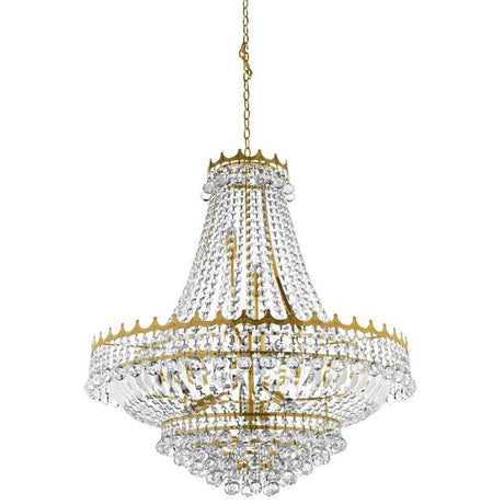 Searchlight Versailles Gold 13 Light Chandelier Crystal