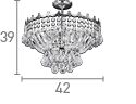Searchlight Versailles Chrome 5 Light Trimmed Crystal