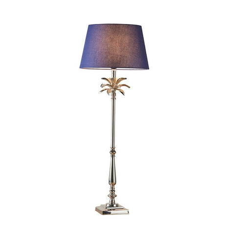 Leaf Table Lamp & Evie Navy Shade