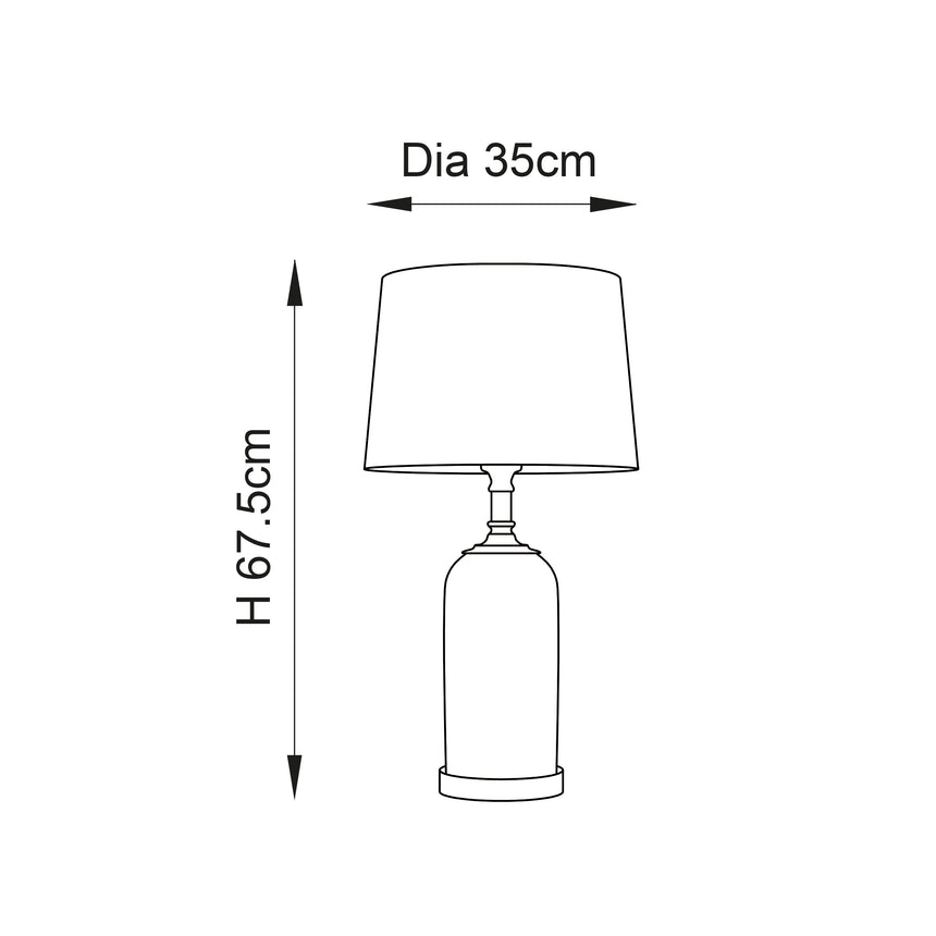 Wistow Table Lamp & Mia Natural Shade