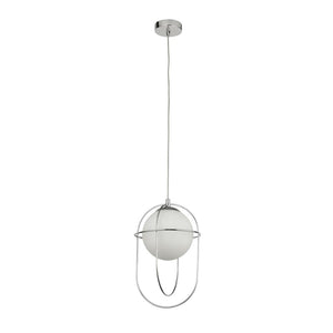 Anstey 1lt Pendant Ceiling Light Chrome - Comet Lighting