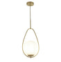 Searchlight Avalon 1Lt Ball Pendant, Gold With Opal Glass
