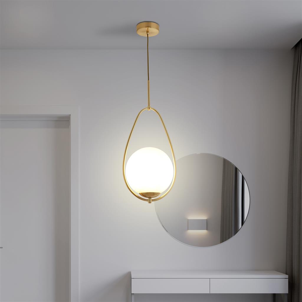 Searchlight Avalon 1-Light Ball Pendant Ceiling Light