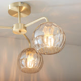 Dimple 3-Light Semi-Flush Ceiling Light - Comet Lighting