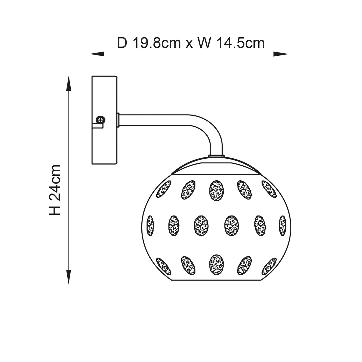 Dimple Wall Light - Comet Lighting