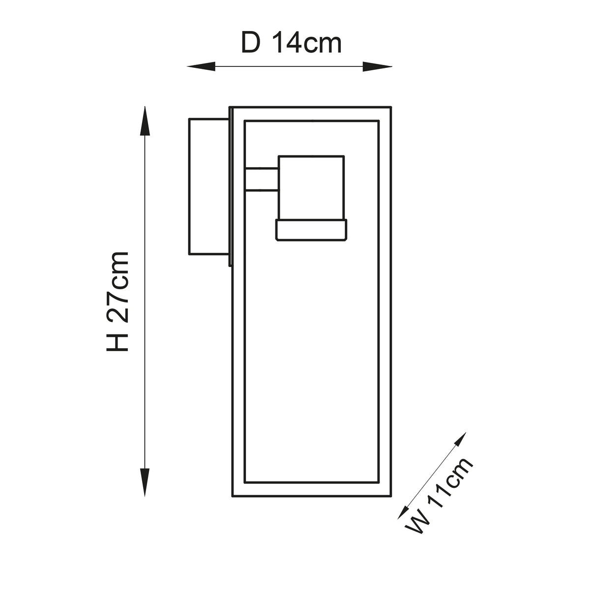 Herbert 1lt Wall - Comet Lighting